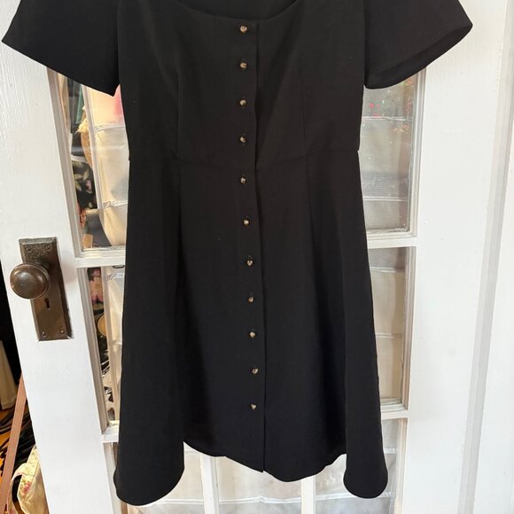 Sezane Robe Lianne Black A-line Dress Size 36/4 (NWOT) - Picture 3 of 5